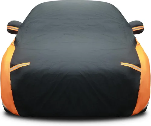 Vista 11 de Riakrum Funda completa impermeable para todo tipo de clima, para automóviles, resistente al viento, a la lluvia, protección UV, resistente a