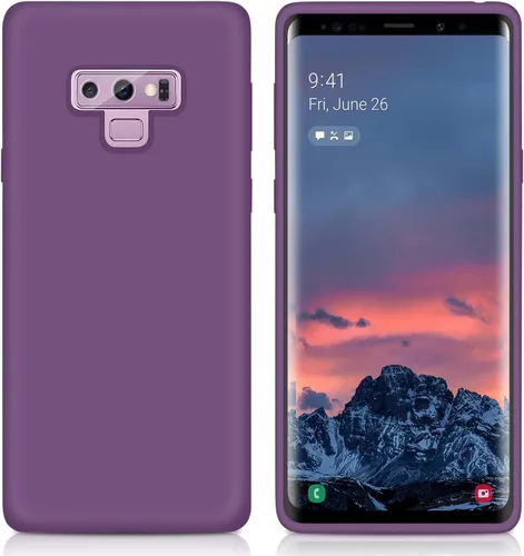 Vista 2 de Diseñada para Galaxy Note 9, silicona líquida de goma de gel a prueba de golpes, forro de tela de microfibra suave, compatible con Galaxy Note9