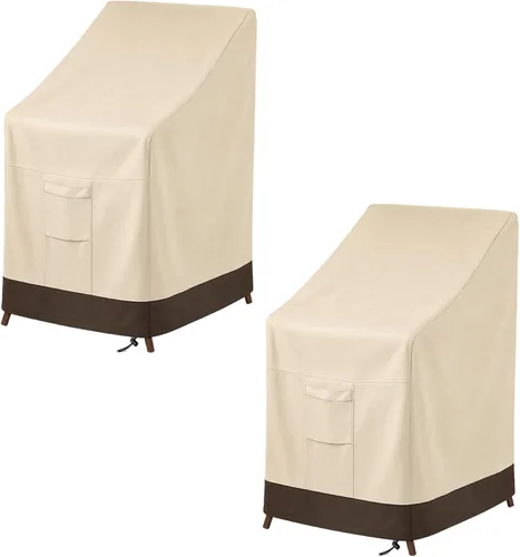 Vista 8 de Vailge Funda apilable para silla de patio, 100% impermeable, funda para silla de exterior, fundas de muebles de patio de alta resistencia, se adapta