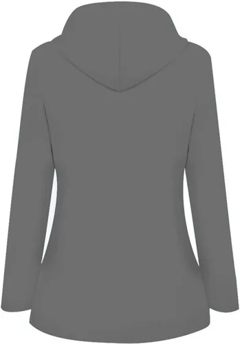 Vista 3 de oiangi Chaqueta impermeable para mujer, con capucha, manga larga, con cremallera, cordón, impermeable, ligera, con bolsillo cortavientos