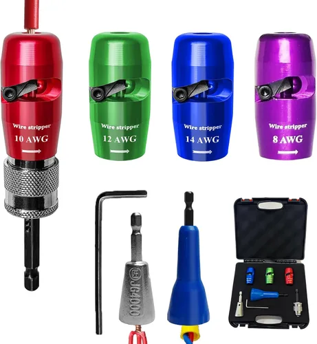 Vista 8 de Pelacables Twister Herramientas para taladro de alambre sólido y trenzado AWG 14 12 10 THHN NM-B, eficiencia profesional para electricistas