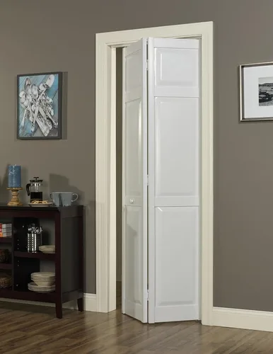 Vista 2 de LTL Home Products SEAPP24 Seabrooke - Puerta plegable interior con panel elevado de PVC, 80 pulgadas x 24 pulgadas, color blanco