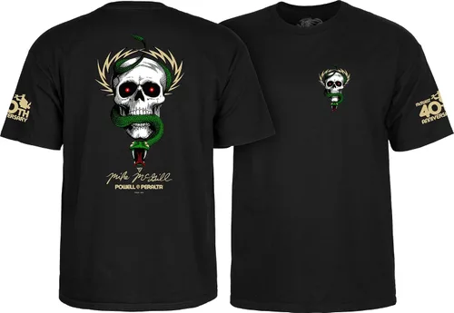 Vista 7 de Powell Peralta Camisetas de calavera y serpiente de Mike McGill Negro