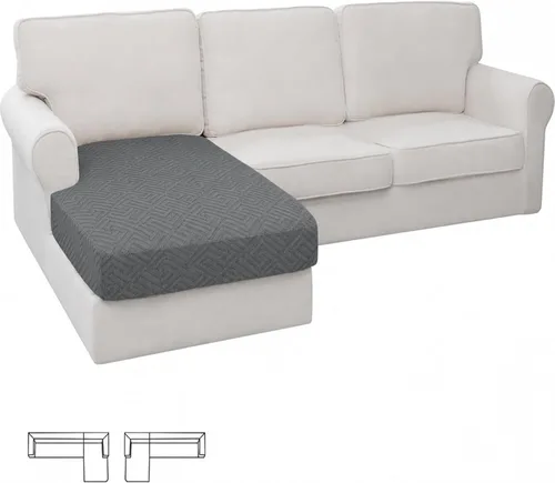 Vista 79 de XINEAGE Funda de diván para sofá en forma de L, fundas de sofá modular para mascotas, funda de asiento de sofá antideslizante lavable, fundas