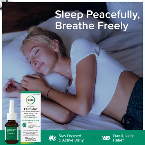Vista 5 de Fluticasone - Aerosol Nasal para Alivio de Alergias – 24 horas sin somnolencia – Aerosol nasal para alivio de alergias sinusales – Fuerza