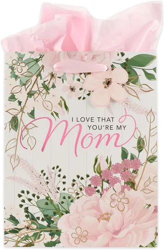 Vista 41 de Christian Art Gifts Bolsa de Regalo Retrato con Etiqueta y Juego de Papel de Seda para Mujeres: Quédate Quieta y Conoce - Salmo 46:10 Versículo