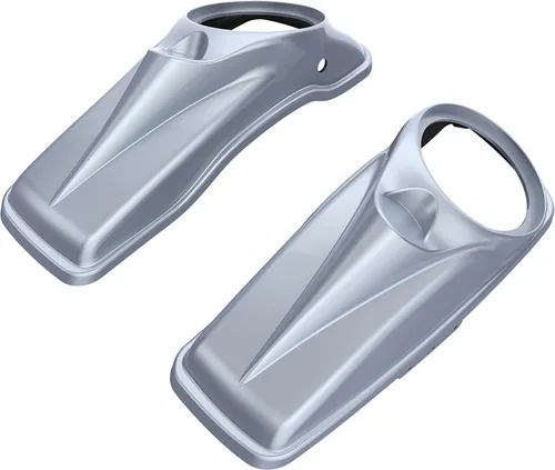 Vista 65 de Tapas para bocinas de motocicleta aptas para 2014+ Harley Touring Hard Saddle Bags - Whisky ámbar, 8 pulgadas Amber Whiskey