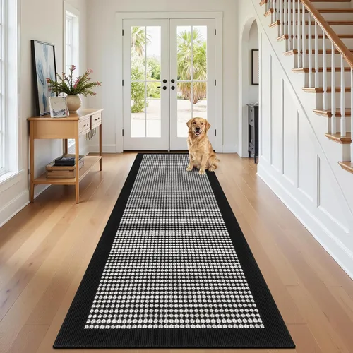 Vista 14 de Ileading Tapete para puerta de interior de 24 x 36 pulgadas, absorbente para perros, tapete de bajo perfil para entrada pequeño con respaldo de goma