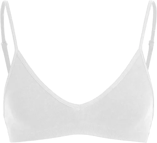 Vista 25 de SweatyRocks Bralette Triangular para Mujer con Escote Pronunciado Sujetador con Cuello en V Sin Cables Sin Relleno Suave Cómodo para Uso Diario