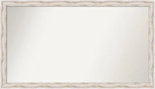 Vista 103 de Amanti Art Espejo personalizado, espejo de baño estrecho Alexandria White Wash, espejo de pared o espejo de tocador de baño sobre el fregadero