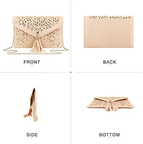 Vista 7 de Mily Glitter Sequins Envolvente Clutch Tote Bolso de hombro