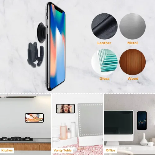 Vista 8 de Soporte multisuperficie para automóvil, paquete de 2 unidades compatible con soportes Popsocket, accesorios de soporte de dispositivos manos libres