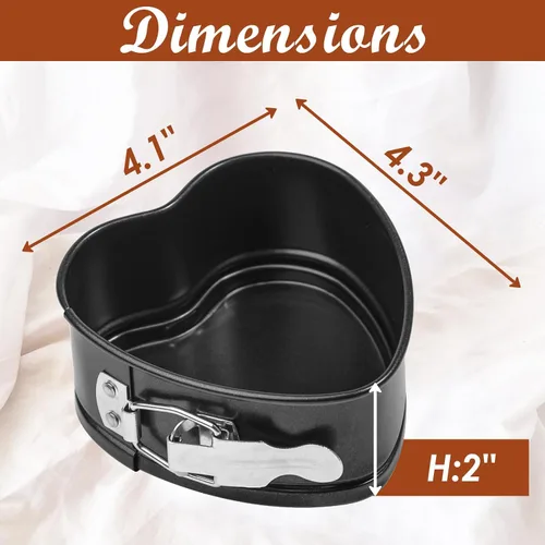 Vista 7 de Webake Springform - Juego de 2 moldes para tartas de queso con forma de corazón de 4 pulgadas, accesorios de Instapot, olla a presión, freidora