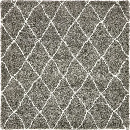 Vista 39 de Unique Loom Rabat Shag Collection - Alfombra de área con enrejado (2 pies 2 pulgadas x 3 pies 1 pulgada, rectangular, marfil puro/gris)