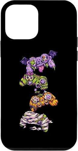 Vista 12 de Funda para iPhone 15 Halloween Skeleton Zombie Gaming Controllers para niños