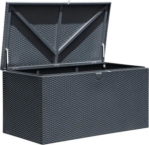 Vista 15 de Arrow Caja de almacenamiento de acero galvanizado en caliente de 134 galones Spacemaker Spacemaker de 4 x 2 pies Antracita