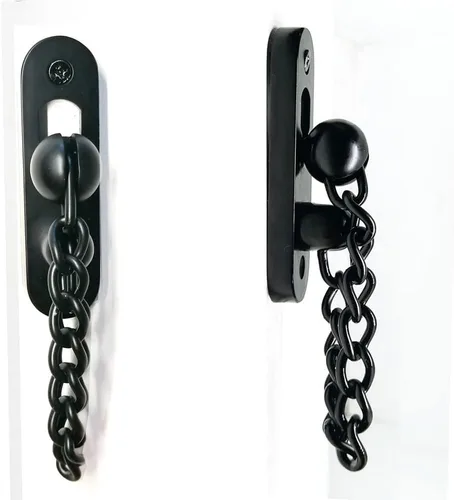 Vista 4 de Cadena de Puerta con Cerradura, Cadena de Seguridad de Puerta Sólida de Acero Inoxidable Ss304 Extra Gruesa de 3mm, Cadena de Puerta Resistente