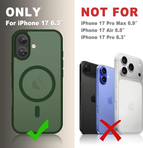 Vista 1508 de Funda para Google Pixel 10 Pro XL, cubierta magnética mate, color negro Fit for MagSafe, Screen Protector included, Shockproof Military Grade