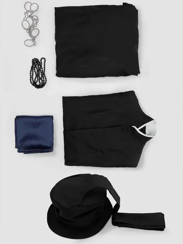 Vista 6 de Cosplay.fm Disfraz de anime para mujer (negro y azul, talla S)