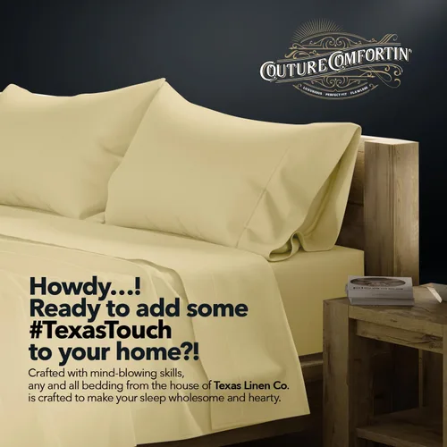 Vista 9 de TEXAS LINEN CO. Juego de 2 fundas de almohada 100% de algodón egipcio, tamaño estándar/Queen, fundas de almohada de lujo de alta serie color beige