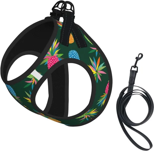 Vista 10 de Arnés para perro al aire libre con correa de asa, atrapasueños de plumas, chaleco reflectante resistente sin tirones, equipo de senderismo y caza