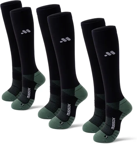 Vista 15 de Calcetines de compresión para mujeres y hombres, soporte de 15-20 A01-negro/gris/verde