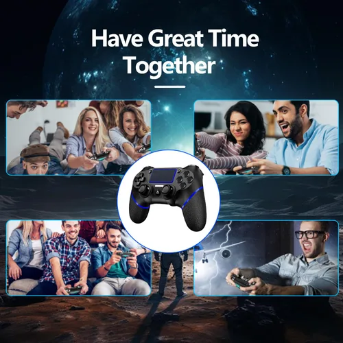 Vista 7 de Upgraded Wireless Controller for Ps4 Gamepad Compatible with Ps4/Pro/Slim/Windows PC,Joystick for PS4 with Touchpad/Stereo Headphone Jack/Six-axis
