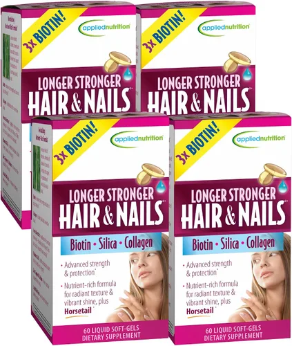 Vista 10 de Applied Nutrition Fórmula de belleza para cabello y uñas más larga y fuerte Cabello y uñas saludables Biotina + sílice + Gotu Kola Suplemento