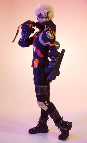 Vista 2 de miccostumes Conjunto completo unisex de anime, traje de batalla de invierno, trajes de cosplay con accesorios