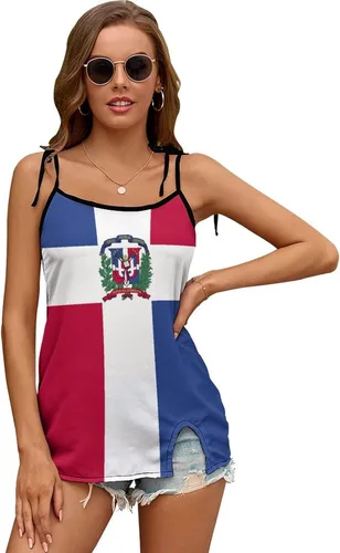 Vista 20 de Vestido largo con bandera dominicana para mujer, top de verano, talla XS, Estilo-4