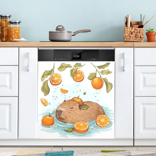 Vista 20 de Christmas Family Gnomes Dishwasher Magnet Cover Refrigerator Door Cover Magnectic Sticker Kitchen Panel Decal Appliances Decor 23x26inch Multi 1
