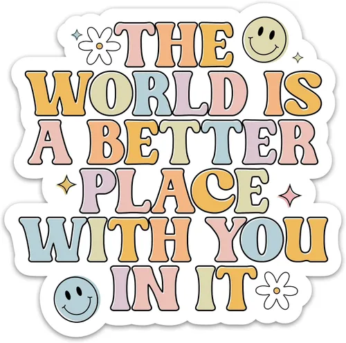 Vista 6 de Being Nice is The Bare Minimum Sticker Motivacional Positividad, Pegatina Floral Inspiradora Citas Alentadoras Pegatinas de vinilo impermeables