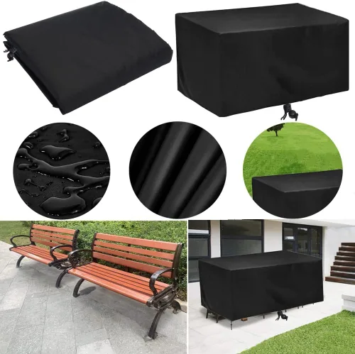 Vista 3 de Cubiertas para muebles de patio, cubierta impermeable para muebles de exterior 102 x 48 x 30 Pulgadas para mesa, silla y sofá al aire libre