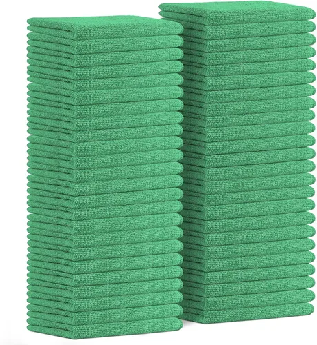 Vista 21 de Avalon Towels Paños de limpieza de microfibra (paquete de 48) – Tamaño 16 x 16 pulgadas, trapos de limpieza altamente absorbentes, sin pelusa Negro