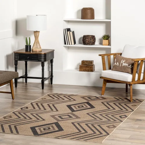 Vista 10 de nuLOOM Alfombra de Área Easy-Jute de 5' x 8', Lavable a Máquina, Antideslizante, para Sala de Estar, Dormitorio, Habitación de Niños, Guardería