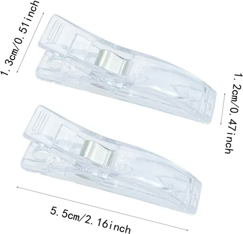 Vista 2 de 20 clips de suspensión para persianas de papel plisadas, clips de plástico multiusos para persianas, clips de plástico transparente, clips fuertes
