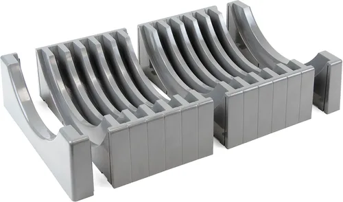 Vista 4 de Emuca - Organizador de platos para muebles con capacidad para 13 platos, plástico gris, plástico