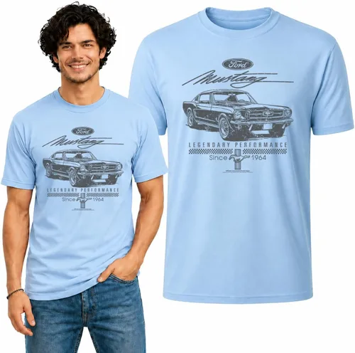 Vista 10 de Wild Bobby Ford Mustang Shirt Legendary Performance Est 1964 Men's T-Shirt Gris jaspeado/Mustang