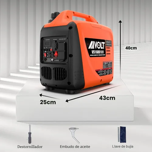 Vista 7 de AIVOLT Generador inversor súper silencioso de 1600 W, generador portátil de gas ultraligero para camping y uso doméstico, cumple con la EPA