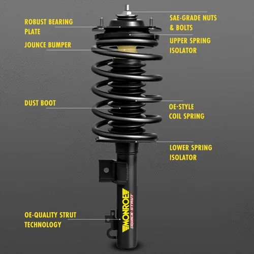 Vista 7 de Monroe Quick-Strut 173095 Conjunto de puntal de suspensión y resorte helicoidal para Toyota Sienna
