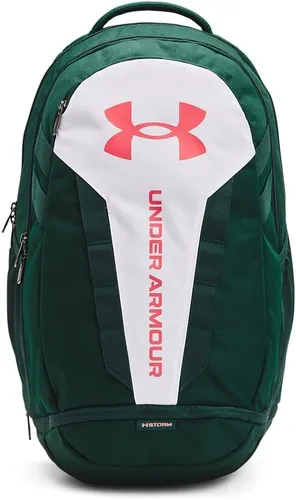 Vista 20 de Under Armour Mochila Hustle 5.0 unisex (004) negro / negro jaspeado medio / brillo dorado metálico