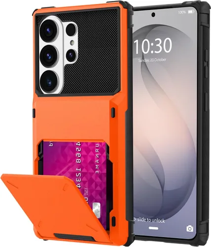 Vista 10 de Funda tipo cartera para Samsung Galaxy S22 con ranura para 2 tarjetas de crédito Funda a prueba de golpes Hybrid Heavy Duty Protection Armor Funda