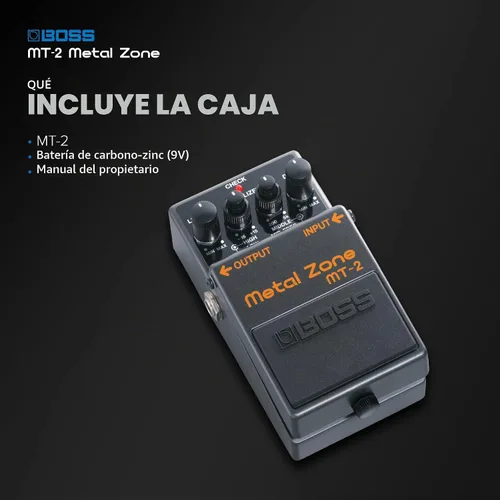 Vista 7 de Boss MT-2 Metal Zone - Pedal de distorsión para guitarra