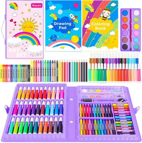 Vista 6 de iBayam Suministros de Arte, paquete de 149 piezas, kit de dibujo, juego de arte de pintura, kit de arte, caja de regalo, artes y manualidades