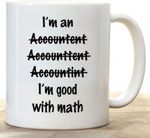 Vista 2 de Moslion - Taza de café de cerámica con texto en inglés «I'm An Accountant» (11 oz)