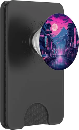 Vista 7 de PopSockets PopGrip estándar de moda japonesa Vaporwave Kanji Japón