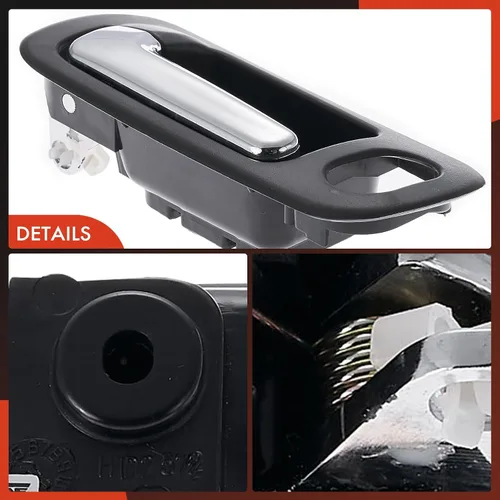 Vista 7 de A-Premium Manija de puerta interior delantera izquierda del lado del conductor con orificio de bloqueo compatible con Honda Civic 2002 2003 2004