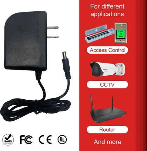 Vista 3 de Adaptador de fuente de alimentación AC DC 12V 2AMP Transformador 12 voltios 2000mA UL Visionis VIS-CP200
