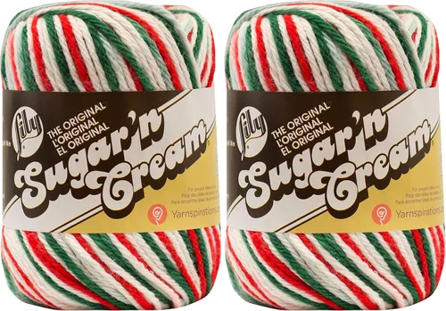 Vista 18 de Lily Sugar 'N Cream The Original - Hilo sólido, 2.5 onzas, calibre 4 mediano, 100% algodón, color azul claro, lavable y seco a máquina (paquete de 2)