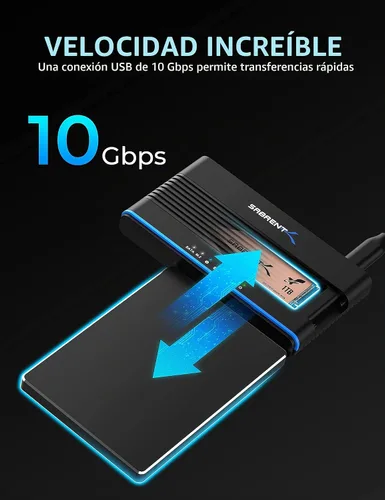 Vista 5 de SABRENT USB-C M.2 NVMe + 2.5/3.5in SATA SSD/HDD Adapter (DS-UCMH)